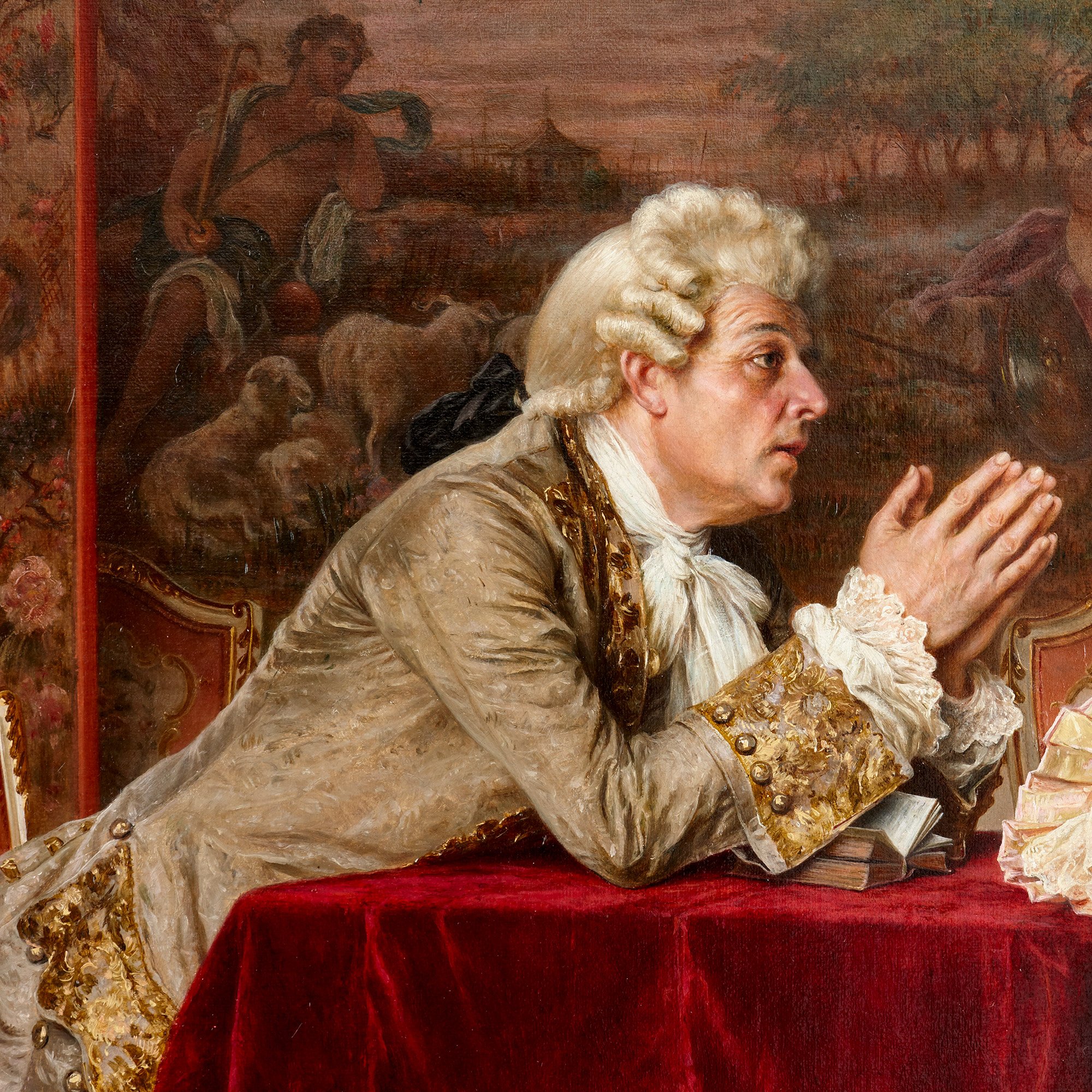 2000x2000 Italian Oil On Canvas Painting - The Proposition Painting