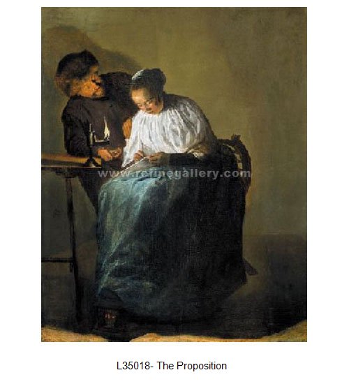 500x550 Judith Leyster Paintings Wholesale Oil Painting Reproductions - The Proposition Painting