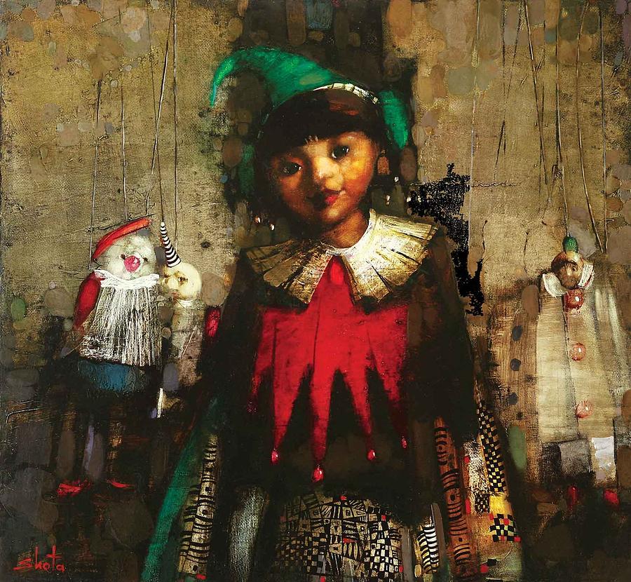 900x830 Little Puppeteer Painting By Shota Voskanyan - The Puppeteer Painting