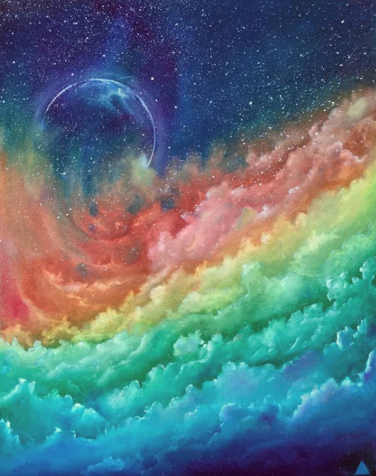 770x973 Saatchi Art Somewhere Over The Rainbow Painting By Kelly Ramsey - The Rainbow Painting