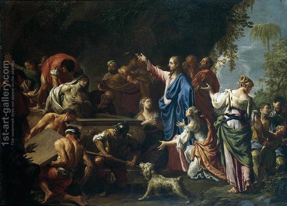 1000x717 The Raising Of Lazarus Francesco Trevisani Reproduction 1st Art - The Raising Of Lazarus Painting