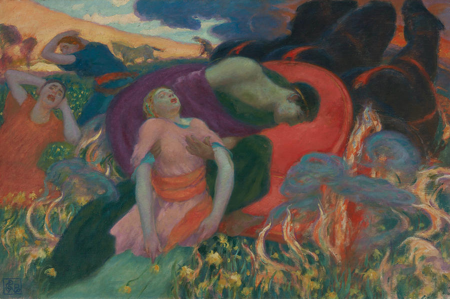900x599 The Rape Of Persephone Painting By Rupert Bunny - The Rape Of Persephone Painting