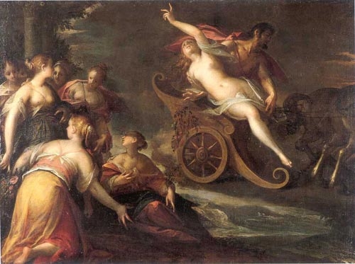 500x373 The Rape Of Proserpina Hans Von Aachen - The Rape Of Persephone Painting