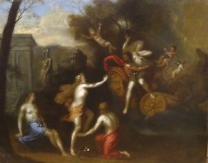 300x235 Large 17th Century Italian Old Master The Rape Of Proserpina - The Rape Of Proserpina Painting