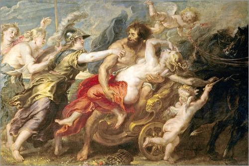 500x334 Peter Paul Rubens The Rape Of Proserpina Poster Posterlounge - The Rape Of Proserpina Painting