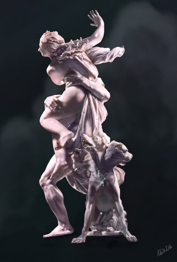 735x1088 The Rape Of Proserpina Study By Milk2th - The Rape Of Proserpina Painting