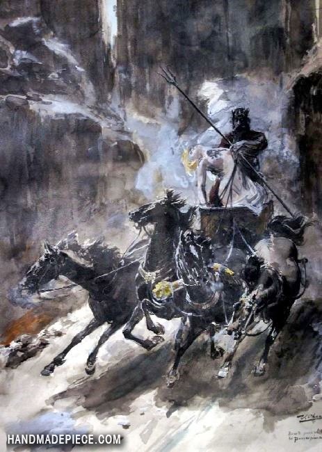 463x650 Ulpiano Checa Y Sanz Rape Of Proserpina Reproduction - The Rape Of Proserpina Painting