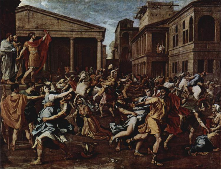 750x572 Rape Of The Sabine Women, 1637 - The Rape Of The Sabine Women Painting