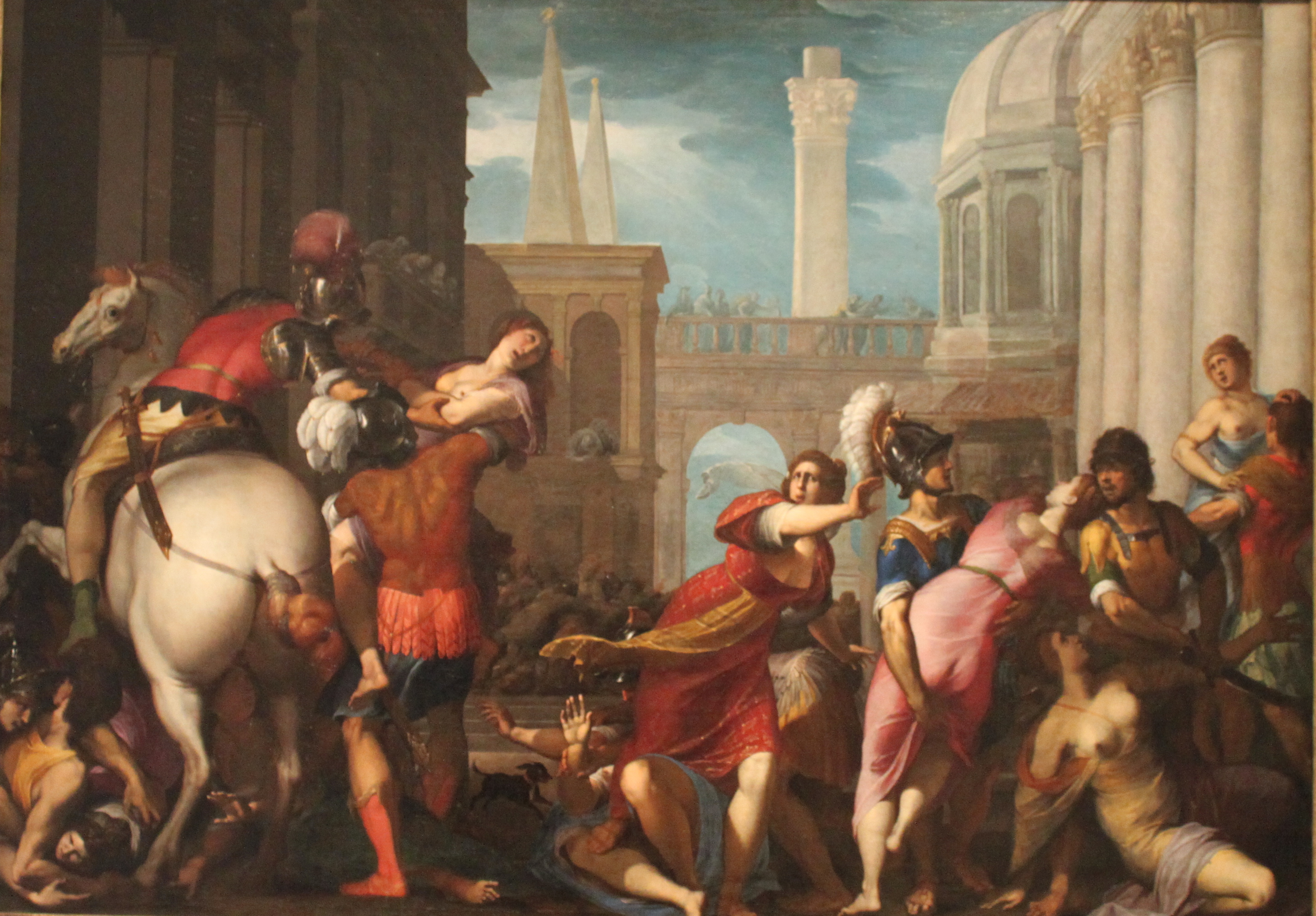 5744x3996 Filejacopo Ligozzi Rape Of The Sabine Women.jpg - The Rape Of The Sabine Women Painting