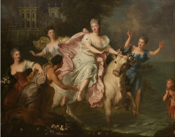 599x469 Filethe Rape Of Europa, Oil Painting By Pierre Gobert.jpg - The Rape Painting