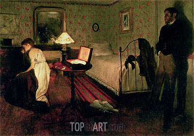 400x280 Interior Scene (The Rape) Degas Painting Reproduction 2834 - The Rape Painting