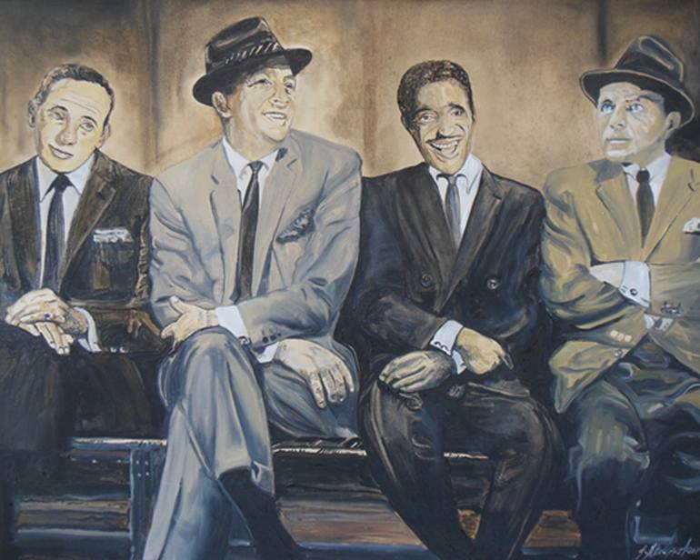 770x616 Saatchi Art Rat Pack Painting By Grant Netherlands - The Rat Pack Painting