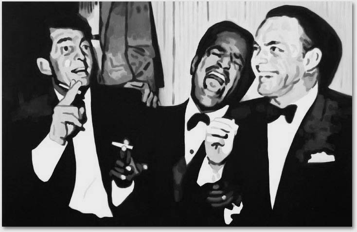 734x478 The Rat Pack - The Rat Pack Painting