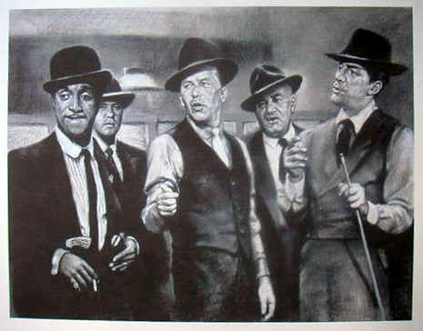 465x364 The Rat Pack Movie Frank Sinatra Dean Martin Actors Art Print Posters - The Rat Pack Painting
