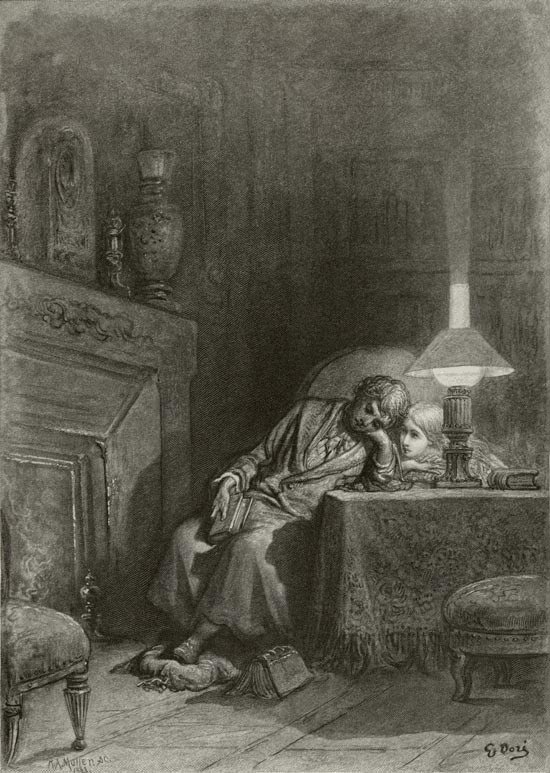 550x773 Gustave Dore The Raven Art Prints, Part 1 - The Raven Painting