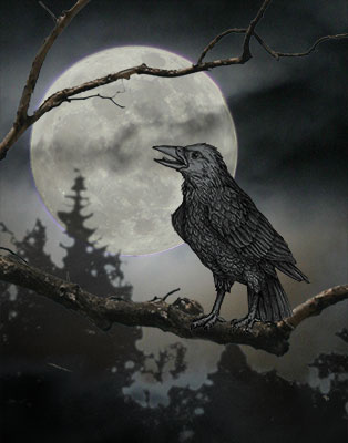 314x400 How To Paint A Raven Demonstration By Artist Dan Waltz - The Raven Painting