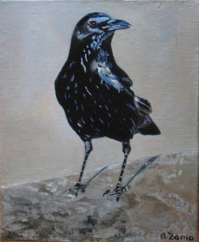 770x934 Saatchi Art The Raven Painting By Anne Zamo - The Raven Painting