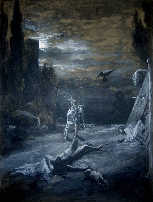 600x793 Best Illustrations For The Raven By Edgar Allan Poe - The Raven Painting