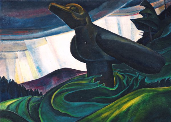 600x428 Emily Carr The Raven Destination Winnipeg - The Raven Painting