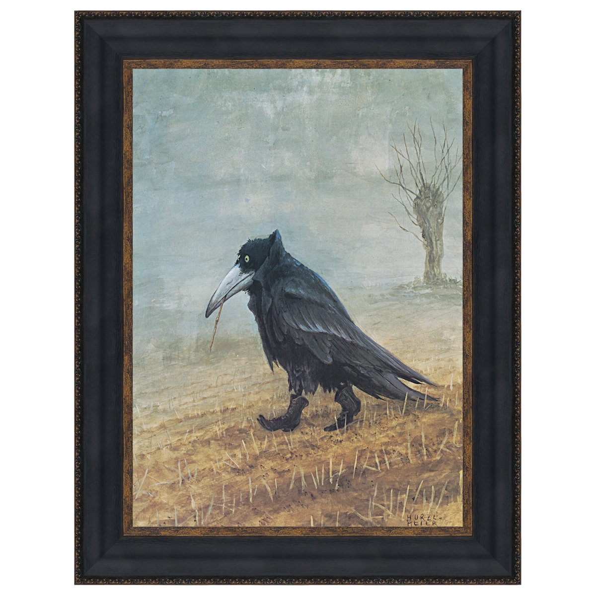 1200x1200 Design Toscano Krahe The Raven By Rudi Hurzlmeier Framed Painting - The Raven Painting