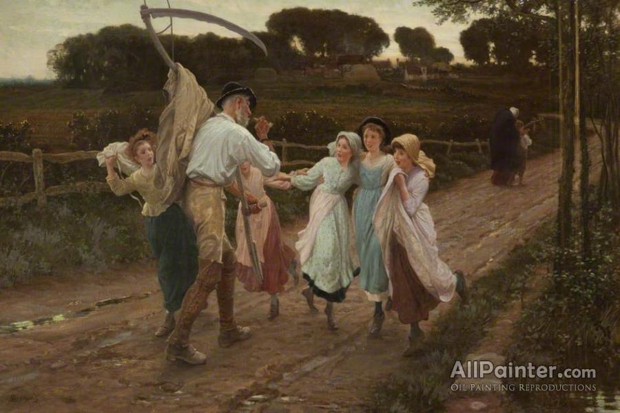 900x600 Phillip Richard Morris The Reaper And The Flowers Oil Painting - The Reaper Painting