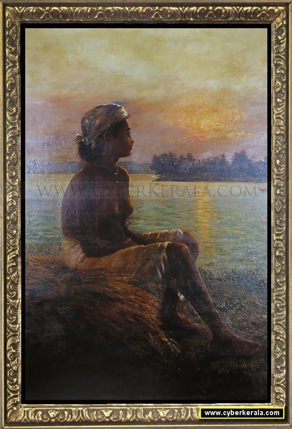 591x866 Raja Ravi Varma Oil Painting 105 - The Reaper Painting