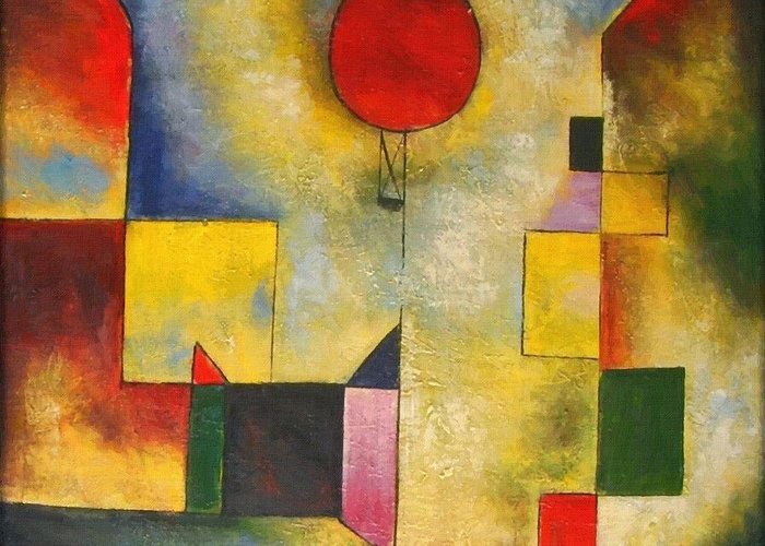 700x500 Red Balloon Greeting Card For Sale By Paul Klee - The Red Balloon Painting