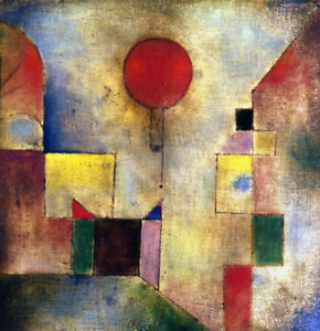 290x300 Red Balloon By Paul Klee, Handmade Abstract Oil Painting - The Red Balloon Painting