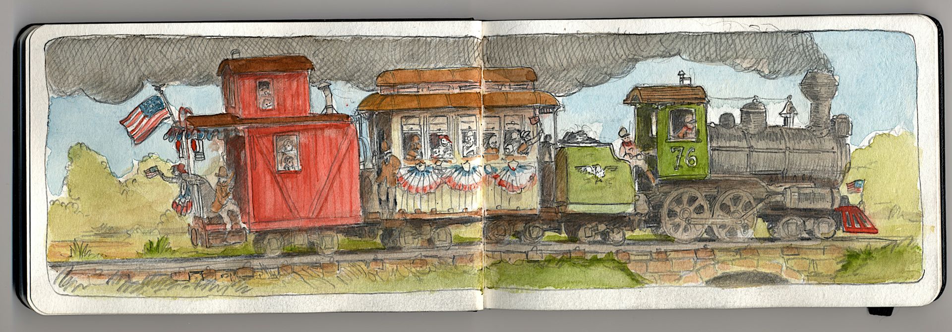 1920x670 The Spirit - The Red Caboose Painting