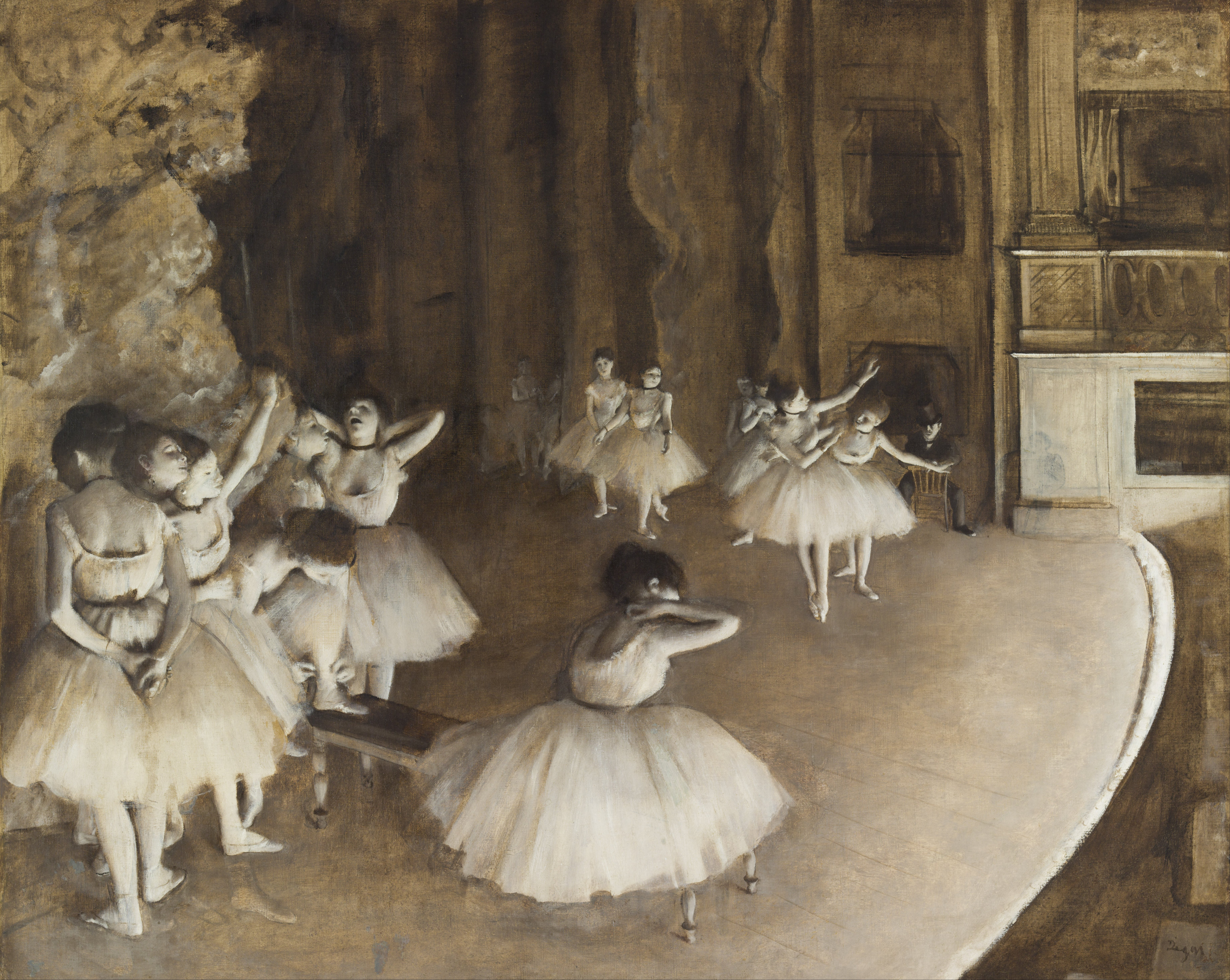 7342x5852 Fileedgar Degas - The Rehearsal Painting