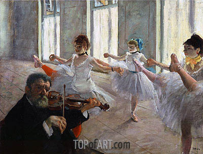 400x304 The Rehearsal Degas Painting Reproduction 2842 Topofart - The Rehearsal Painting