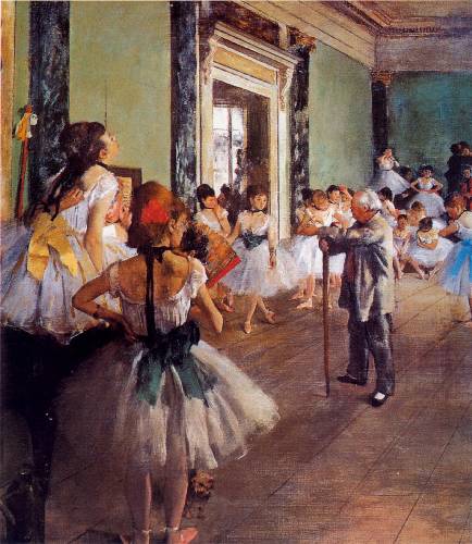 434x500 The Rehearsal Painting, A Edgar Degas Paintings Reproduction, We - The Rehearsal Painting