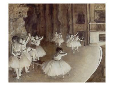 400x300 Ballet Rehearsal On Stage, 1874 Giclee Print By Edgar Degas - The Rehearsal Painting