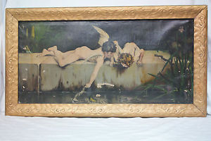 300x200 Antique Emile Munier's The Rescue Painting Print On Canvas - The Rescue Painting