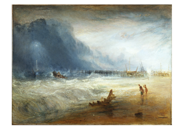 768x572 Life Boat And Manby Apparatus Going Off To A Stranded Vessel - The Rescue Painting