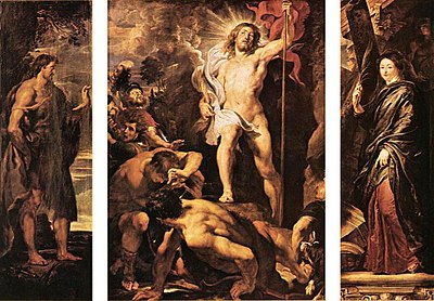 400x278 Resurrection (Rubens, Antwerp) - The Resurrection Of Jesus Painting