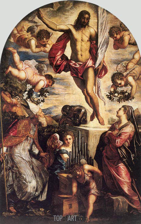 463x736 The Resurrection Of Christ Tintoretto Painting Reproduction - The Resurrection Of Jesus Painting