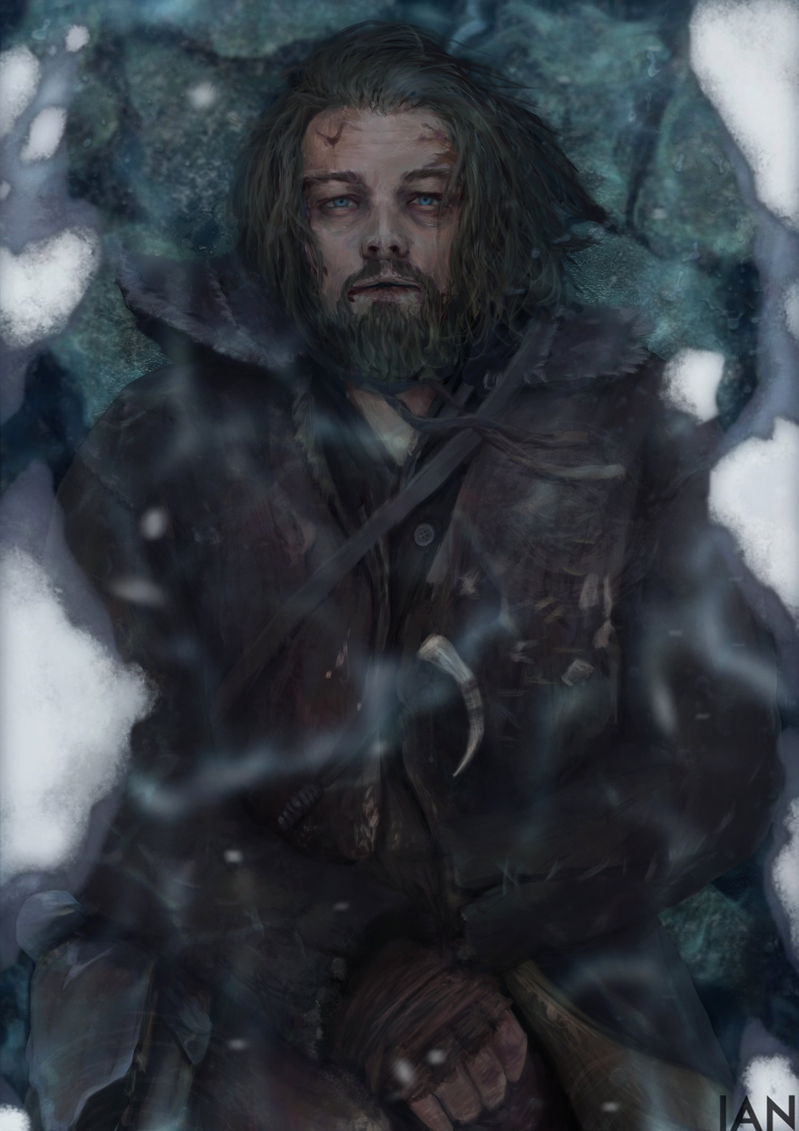 1600x2263 The Revenant By Wretchedian - The Revenant Painting