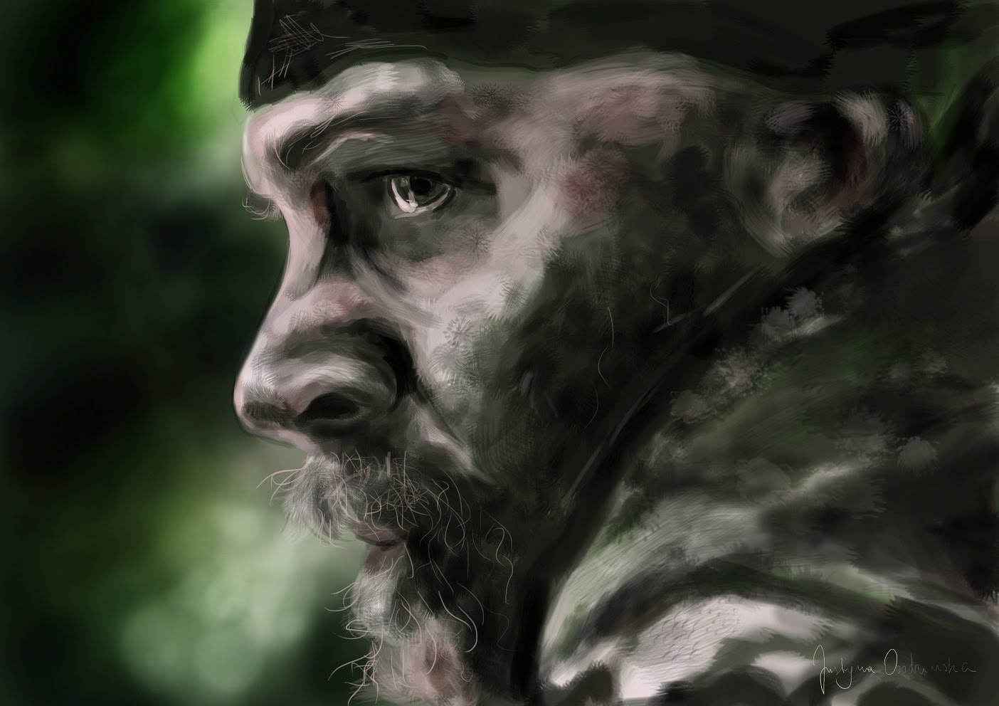 1404x992 Tom Hardy The Revenant Speed Painting - The Revenant Painting
