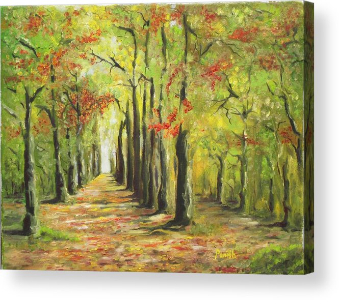 665x590 The Road Less Traveled Acrylic Print By Paintings By Parish - The Road Less Traveled Painting