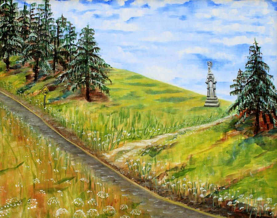 900x707 The Road Less Traveled Painting By Thomas J Nixon - The Road Less Traveled Painting