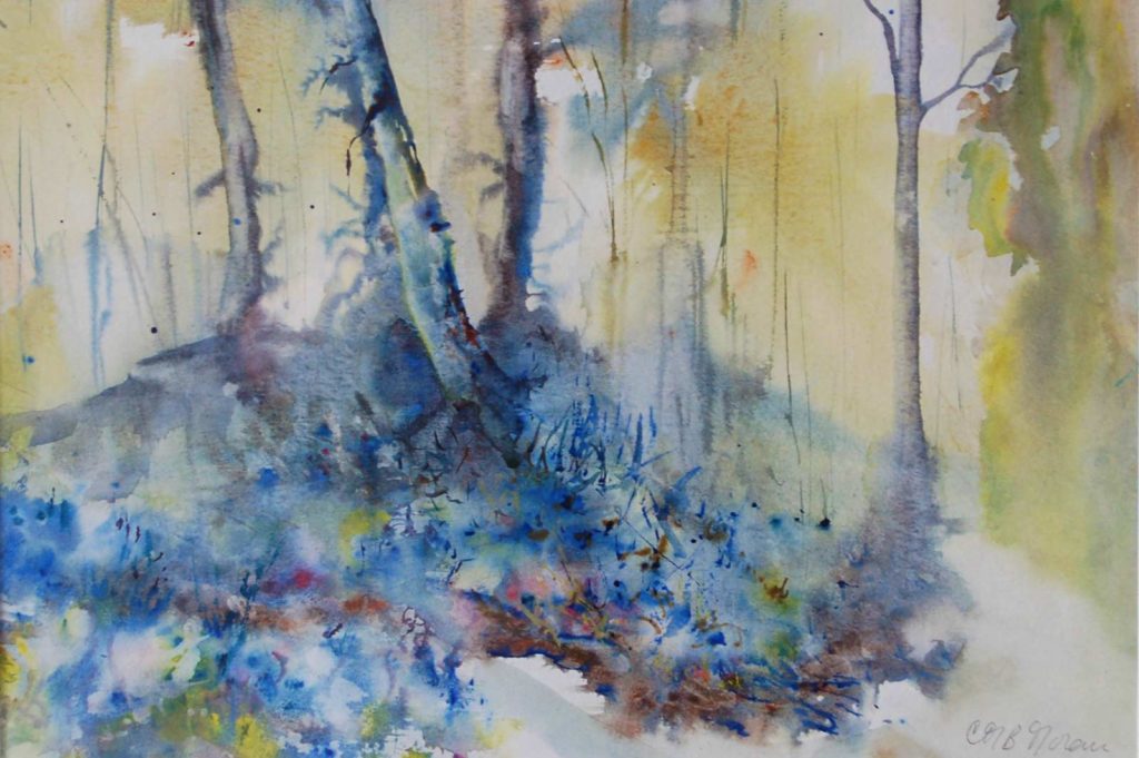 1024x681 The Road Not Taken By Cinne Moran - The Road Not Taken Painting