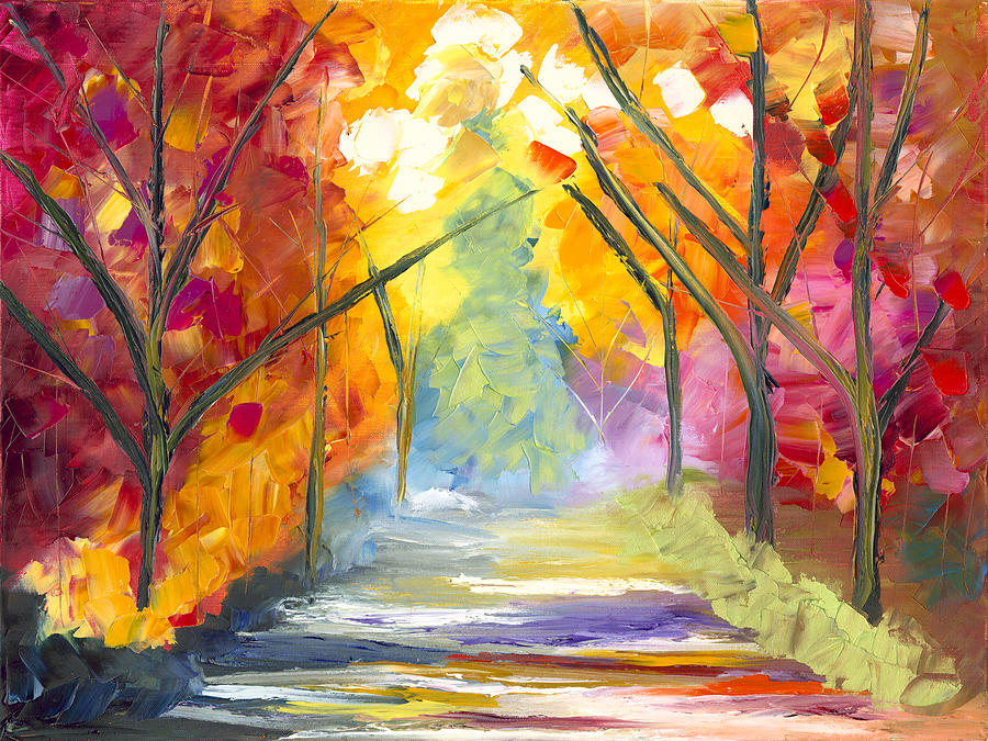 900x675 The Road We Are About To Travel The Blank Page - The Road Not Taken Painting