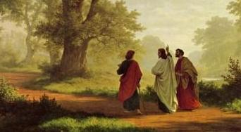 342x188 Jesus At Emmaus - The Road To Emmaus Painting