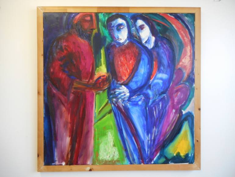 770x578 Saatchi Art The Road To Emmaus Christ After Resurrection - The Road To Emmaus Painting