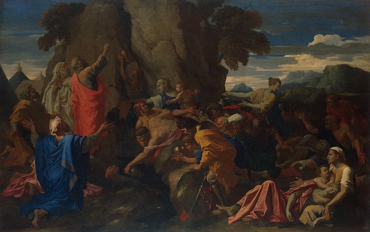 745x469 Moses Striking The Rock - The Rock Painting