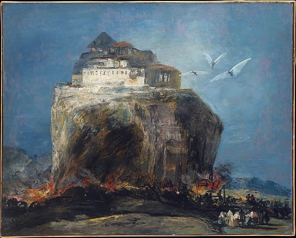 599x483 Style Of Goya A City On A Rock The Met - The Rock Painting