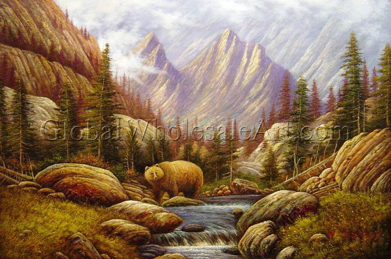 793x525 L. Jacobsen - The Rocky Mountains Painting