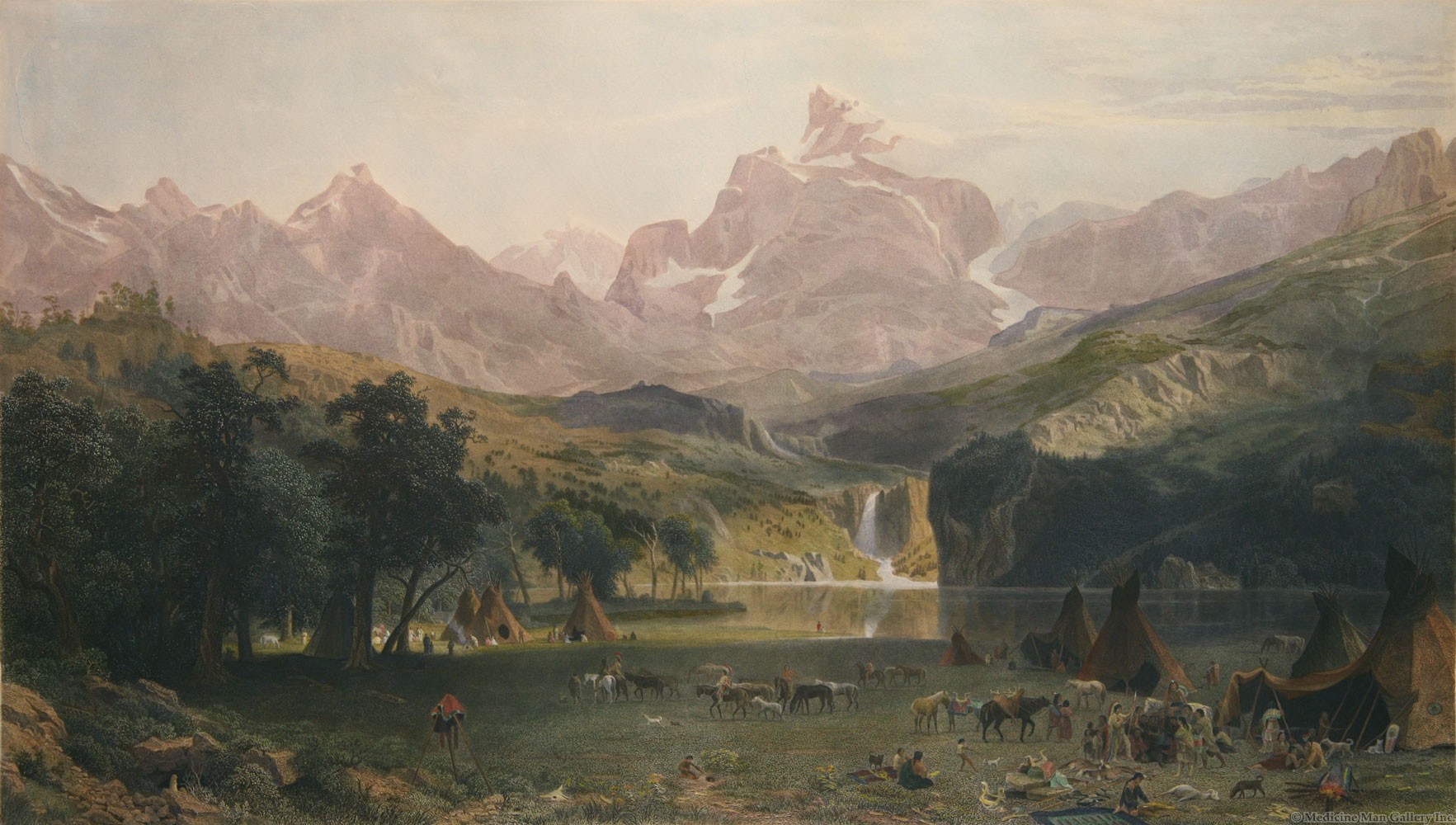 1765x1000 Sold Albert Bierstadt (1830 1902) - The Rocky Mountains Painting
