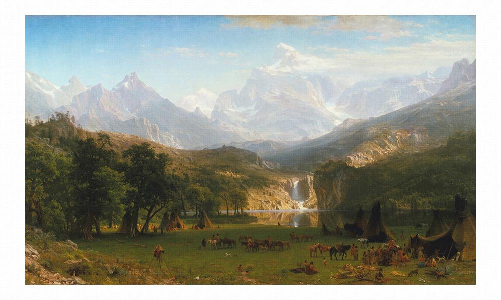 1000x599 The Rocky Mountains Lander S Peak 1863 By Albert Bierstadt Wall - The Rocky Mountains Painting